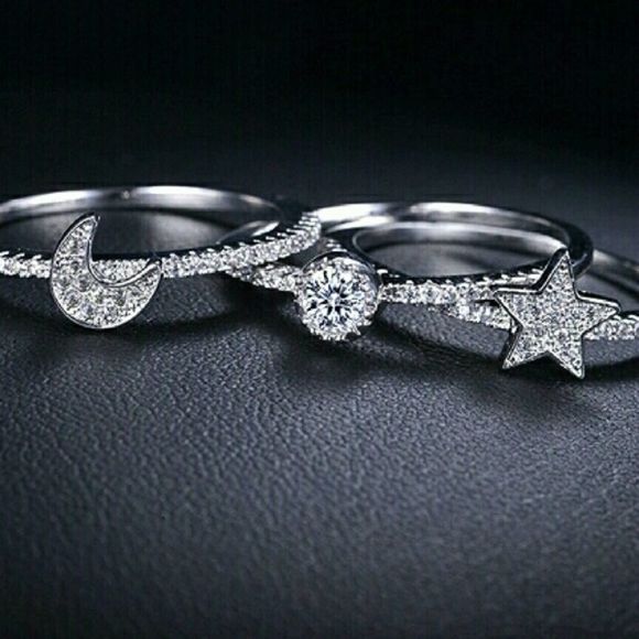 Silver Plated Stackable GORGEOUS Rings - Picture 2 of 4